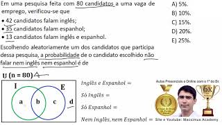 Prova de Medicina Unichristus Resolvida 20201 1ª Aplic Q23 Q03 de Matemática  Conjuntos [upl. by Atims]