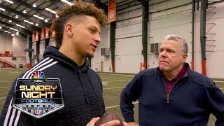 Patrick Mahomes recreates nolook pass goes indepth on football with Peter King  NFL  NBC Sports [upl. by Conrado]