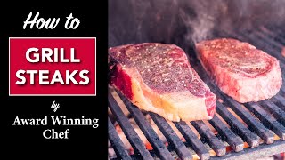 🔥 HOW to GRILL a STEAK 🥩 by MASTER CHEF [upl. by Norine]