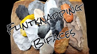 Flintknapping Bifaces [upl. by Cyrie39]