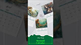 2025 Fantasy Mermaid Art Wall Calendar Planner [upl. by Odlonra381]