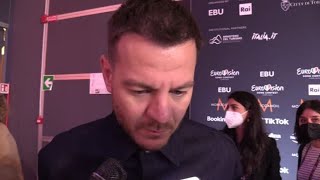 Eurovision Cattelan quotMessaggio di pace questanno ancora piu importantequot [upl. by Ilrebmik]