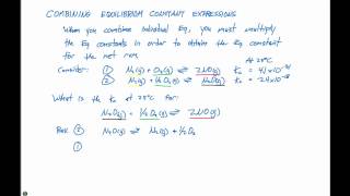 153 Combining Equilibrium Constants [upl. by Shelman]