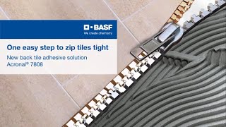 Acronal® 7808 Back Tile Adhesive the easy step to zip tiles tightly to walls for greater assurance [upl. by Esinad435]