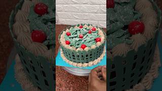 Chocolate green forest cake decoration ideas chocolatecake chocolate cake youtubeshorts [upl. by Berke492]