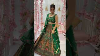 Green 💚 Lehenga 💕 For weddingfestival cataloguebyab navratri PehrawaAB [upl. by Dallis]