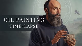 Saint Benedict of Nursia » Oil Painting Timelapse by Tianna Williams [upl. by Redle]