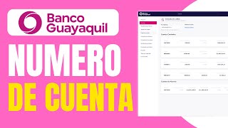 Cómo SABER Mi Número De Cuenta Banco Guayaquil  Guia 2024 [upl. by Ylahtan410]