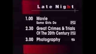 ABC Late Night Signpost and Movie Presentation Ident ABS2 aka ABCTV 1996 [upl. by Aynnek]