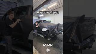 Wrapping this Ford Raptor in matte black 😎 asmr asmrsounds Ford raptor wrap carwrap [upl. by Vitia233]