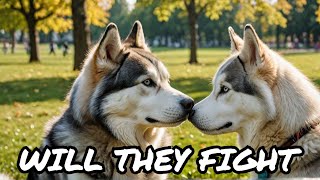 Jonggi met Husky they want fight [upl. by Herwin]