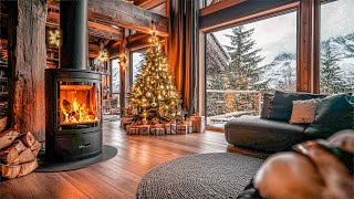 ❄️🎄 Peaceful Christmas Vibes in Cozy Living Room  Enjoy Heavy Forest Snowfall amp Best Christmas [upl. by Neehsas967]