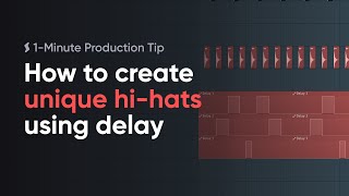 How to create unique hihat patterns using delay — 1Minute Production Tip [upl. by Duyne]