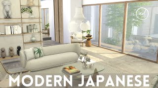 JAPANESE INSPIRED HOME  Sims 4  CC SPEED BUILD  CC List [upl. by Mcarthur]