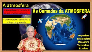 O que é atmosfera Quais são as camadas da atmosfera [upl. by Eire]