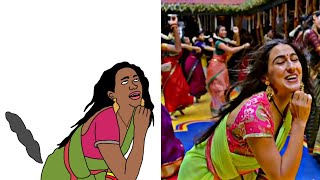 Atrangi Re Chaka Chak Video Drawing meme  A R Rahman  Sara A K Dhanush  to funny arts [upl. by Koss734]