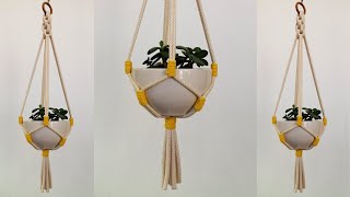 DIY PORTAMACETAS de MACRAME paso a paso PRINCIPIANTESDIY Macrame Plant Hanger for Beginners [upl. by Clay]