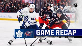 Maple Leafs  Blue Jackets 1223  NHL Highlights 2023 [upl. by Symon91]