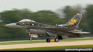 EAA AirVenture Oshkosh 2021 F16 Viper Demo arrival amp Wednesday Flight [upl. by Aneris]