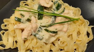 ✅ Tagliatelles au saumon  salmon tagliatelle  سمك السلمون تالياتيلي [upl. by Gypsie349]