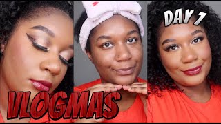 VLOGMAS DAY 7 holiday make up [upl. by Rebel]