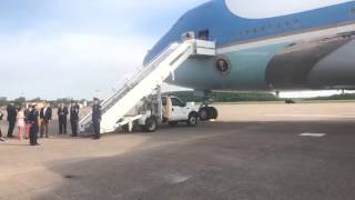 Donald Trump lands at Harrisburg International Airport for rally [upl. by Jacobo]