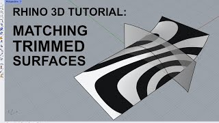 Rhino 3D Tutorial Matching Trimmed Surfaces [upl. by Lanie790]