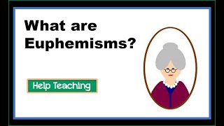 What are Euphemisms ESL Figurative Language Lesson [upl. by Tireb]