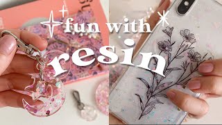 Fun with Resin ✨ How to make resin crafts and easy DIY silicone mould [upl. by Assirac]