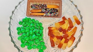 Lollipops and SweetsYummy Rainbow Lollipops ASMR🍭filling platter with sweets compilation🥨no talking [upl. by Lynett]