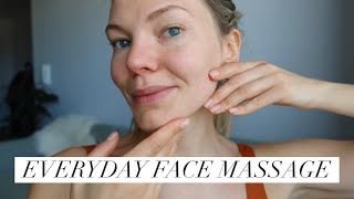 Easy 10 Minute Everyday Full Face Massage [upl. by Ranger]