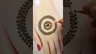 Easy Simple Mehndi Design Using Bangles  Coins Mehndi trending mehndidesigns shorts ytshorts [upl. by Cacka]