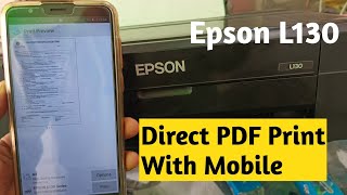 Epson L130 PDF Print with Mobile  Epson L130 Print Direct With Phone [upl. by Socram]