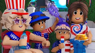 FAMILY FOURTH OF JULY ROUTINE BEACH HOUSE PARTY  roblox bloxburg roleplay [upl. by Massie429]