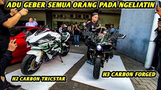 NINJA H2 ASLI vs NINJA H2 ANR RIDER‼️MINIMAL FULL CARBON⁉️ [upl. by Rennane]