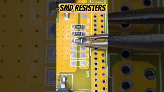 How to soldering SMD resisters 🛠️⚡shortvideo shortsfeed shorts technology electronic daily [upl. by Anirbed]