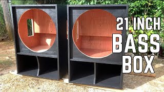 21 inch mini scoop bass enclosure woofer box  enclosure build [upl. by Allis400]