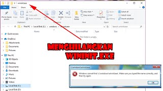 Cara Menghilangkan Wininitexe saat Start Up di Windows 7 dan 10 [upl. by Stu]