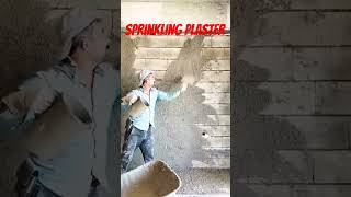 Sprinkling plaster construction civilengineering youtubeshorts shorts viral [upl. by Casteel]