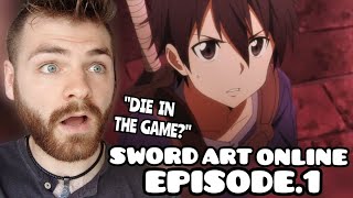 MOST CONTROVERSIAL ANIME EVER  Sword Art Online  Episode 1  New Anime Fan  REACTION [upl. by Puiia527]