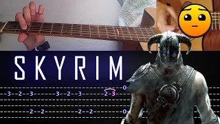 How to play Skyrim Guitar Tutorial TABS Fingerstyle [upl. by Kathryne561]