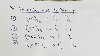 Hexadecimal to Binary Conversion  Number System 2023  Best Method to Convert Number System [upl. by Esyned783]