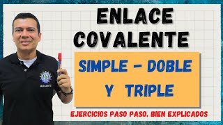 QUE ES UN ENLACE COVALENTE ENLACE SIMPLE ENLACE DOBLE Y ENLACE TRIPLE QUÍMICA CON IRWIN [upl. by Nade]