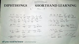 Diphthong of English shorthand  Shorthand Learning [upl. by Merci519]