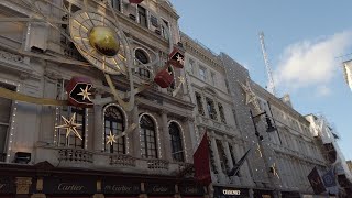 London Walk  Christmas decorations 2024  Claridge’s  Bond Street  Burlington Arcade 4K [upl. by Anaejer679]