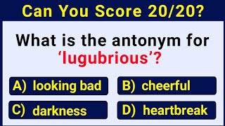 Only 3 Will get this right  Hard Antonym Quiz To Test Your Knowledge CHAPTER2 [upl. by Sieracki]