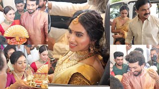 Malavika Jayaram Super Grand Entry 💥😍  Jayarams Daughter Wedding [upl. by Debo]