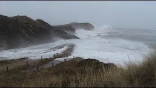 Sturmflut auf Sylt zerstört Dünen der Hörnumer Odde amp am Kliff von Kampen [upl. by Harikahs]