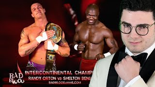 Randy Orton vs Shelton Benjamin  Intercontinental Title Match WWE Bad Blood 2004 Commentary [upl. by Chaney]