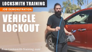 Automotive Lockout  How To Open a Locked Car Door Without a Key  FreeLocksmithTrainingcom [upl. by Alano41]